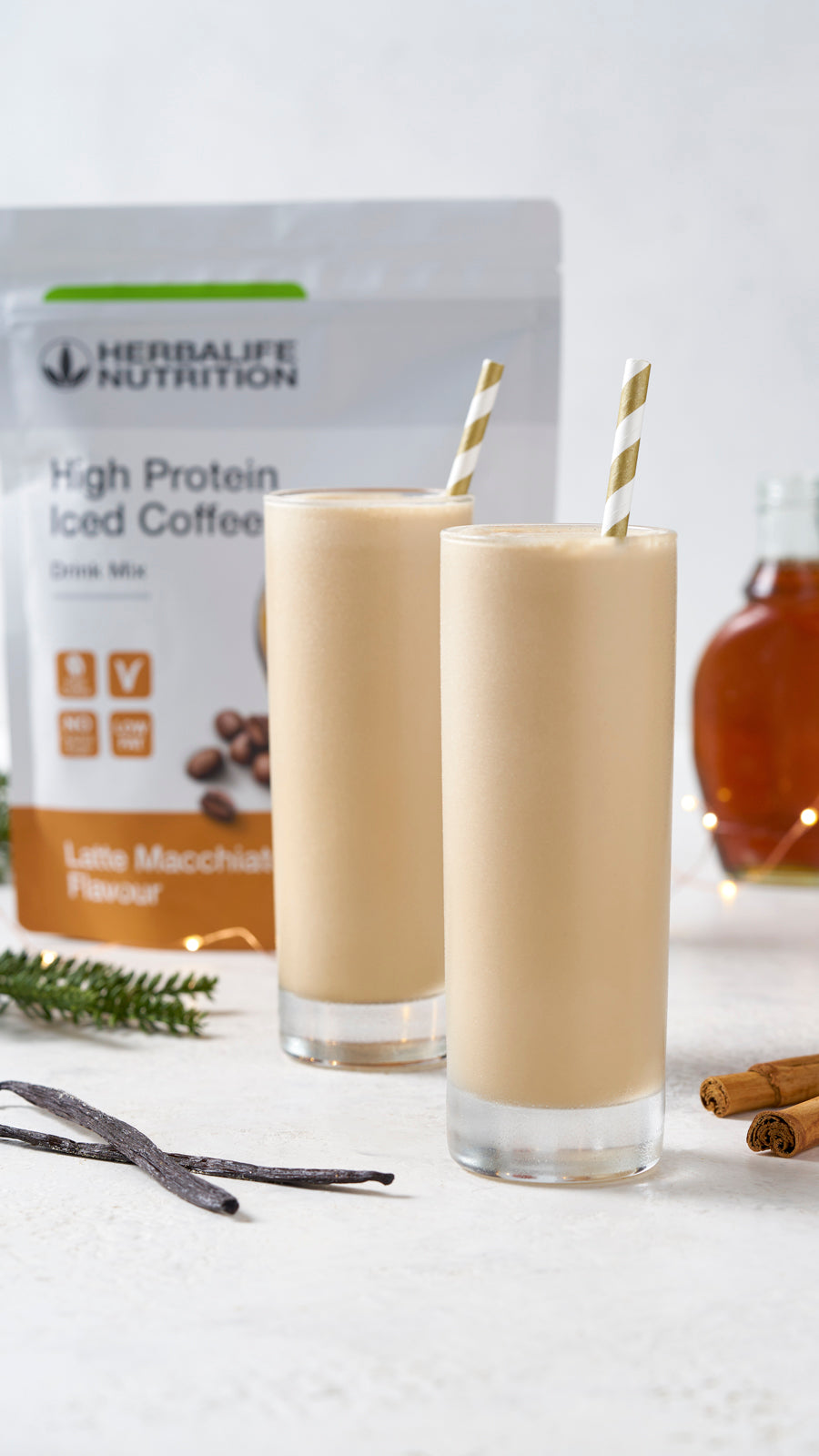 High Protein Iced Coffee Latte Macchiato — 15g Protein, No Added Sugar (308g)