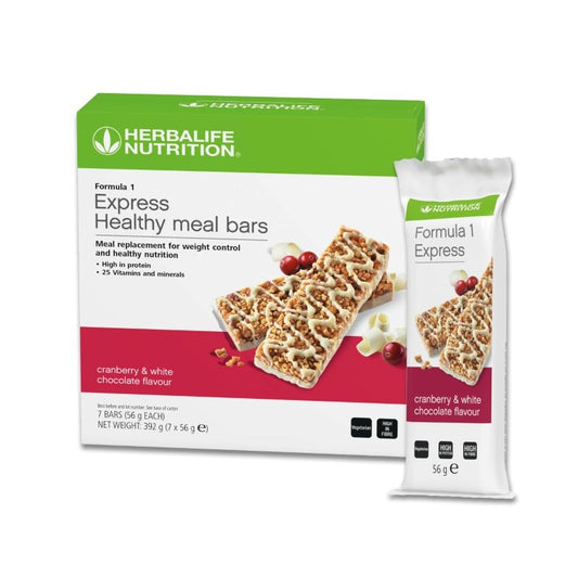 Express Healthy Meal Bars - Cranberry & White Chocolate (7 Bars per Box)