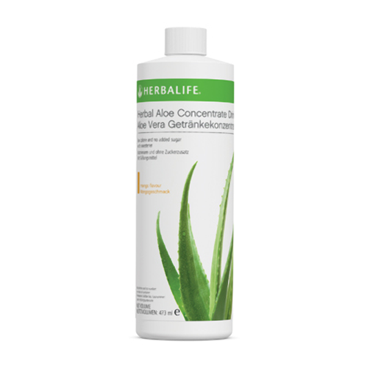 Herbal Aloe Concentrate — Tropical Mango Hydration Drink (473 mL)